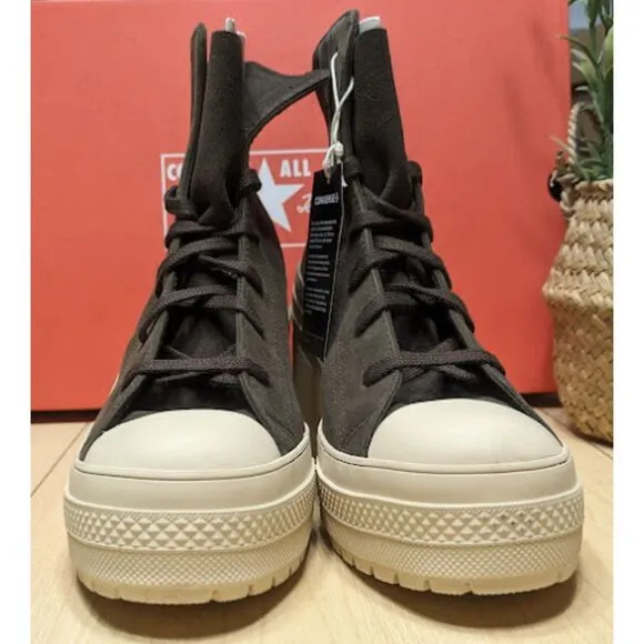 Converse Chuck 70 De Luxe Heel Platform Coffee Break High Top Shoes W9.5 NIB