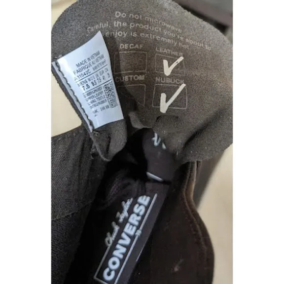 Converse Chuck 70 De Luxe Heel Platform Coffee Break High Top Shoes W9.5 NIB