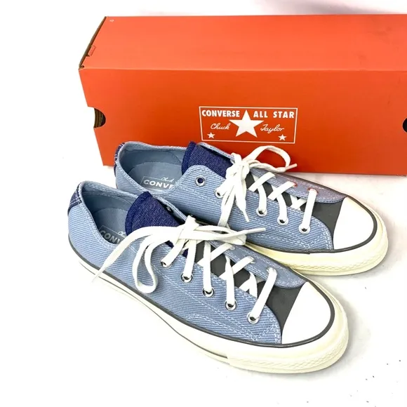 Converse Chuck 70 OX Shoes Low Top Women Size Sneakers Skate Canvas Blue A04510C