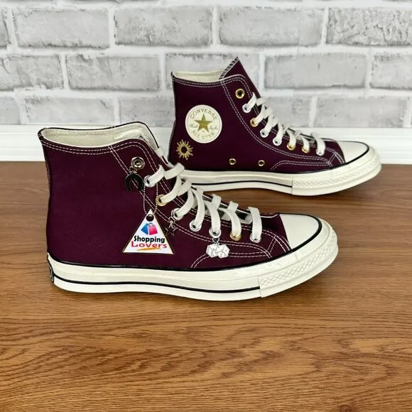 ⭐Converse Chuck 70 Plus High Top Platform Sz 9.5 Women's Shoes Burgundy A12893C