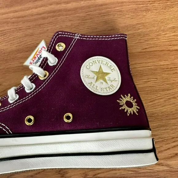 ⭐Converse Chuck 70 Plus High Top Platform Sz 9.5 Women's Shoes Burgundy A12893C