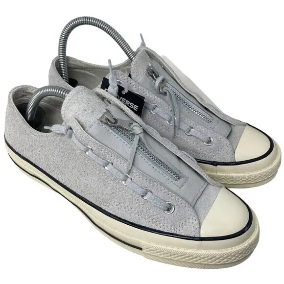Converse Chuck 70 Zip OX Size Women's 9.5 Men's 7.5 Pure Platinum Gray Shoes
