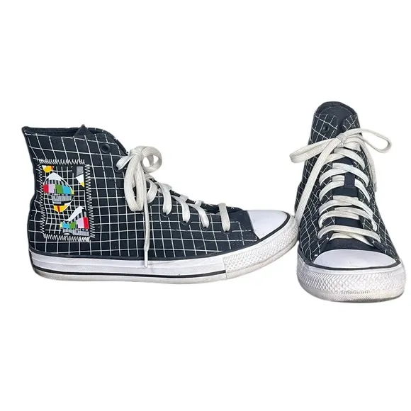 CONVERSE Chuck Taylor All Star Color Grid Shoes Sneaker Black High Top Men’s 7.5
