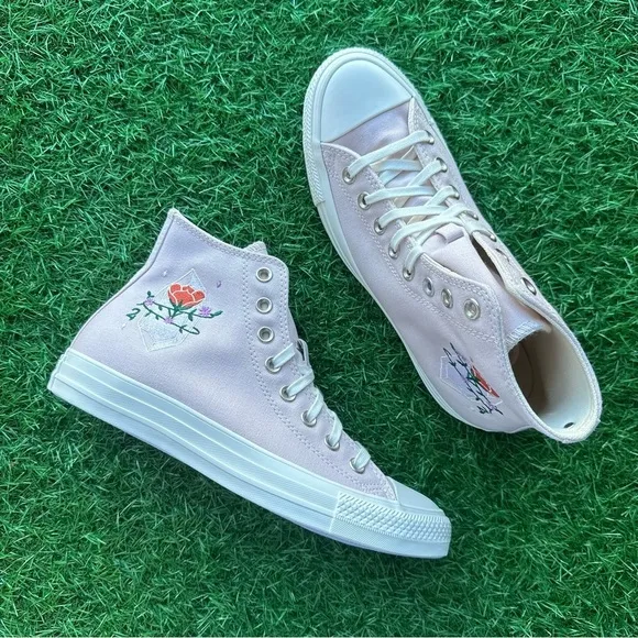 🎁Converse Chuck Taylor All Star Ctas Hi Barely Rose Crystal Magic