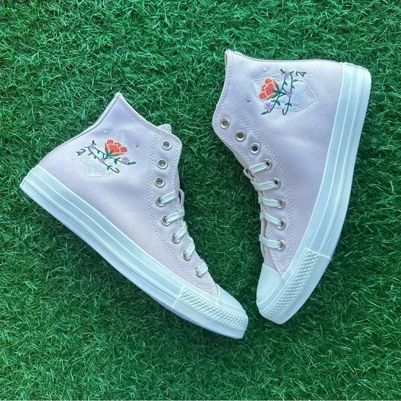 🎁Converse Chuck Taylor All Star Ctas Hi Barely Rose Crystal Magic