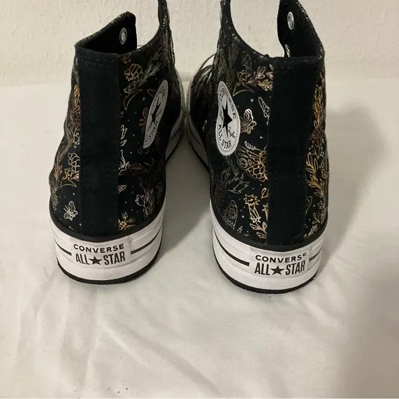 Converse Chuck Taylor All Star Eva Lift &quot;Butterfly Shine&quot; Shoes Size 5 NO LACES