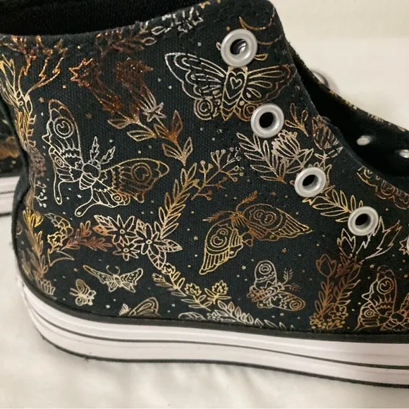 Converse Chuck Taylor All Star Eva Lift &quot;Butterfly Shine&quot; Shoes Size 5 NO LACES