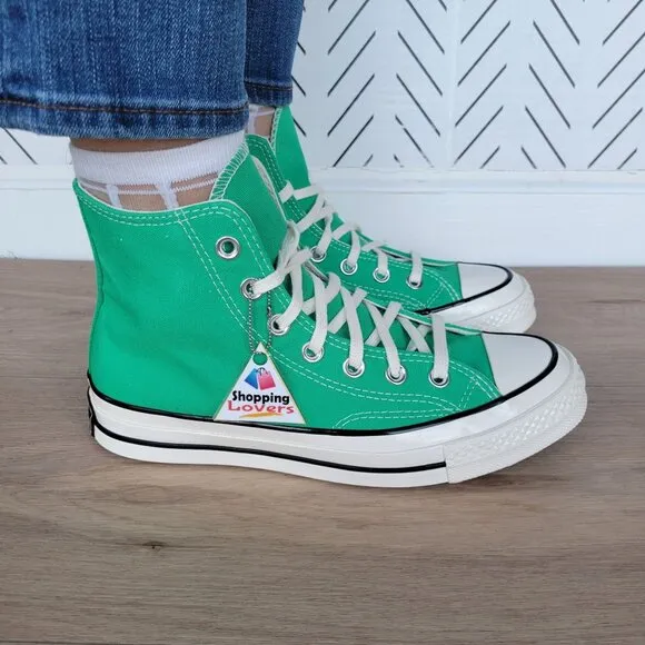 ⭐Converse Chuck Taylor All Star Hi Canvas Sz 7.5 Womens Shoes Apex Green A08613F