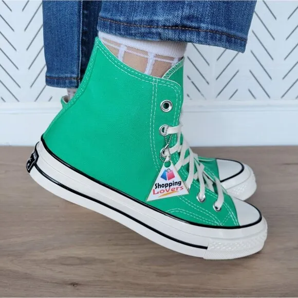 ⭐Converse Chuck Taylor All Star Hi Canvas Sz 7.5 Womens Shoes Apex Green A08613F