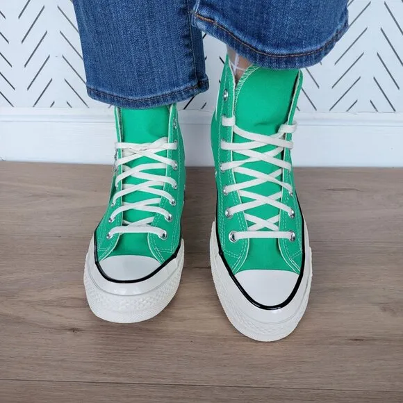 ⭐Converse Chuck Taylor All Star Hi Canvas Sz 7.5 Womens Shoes Apex Green A08613F