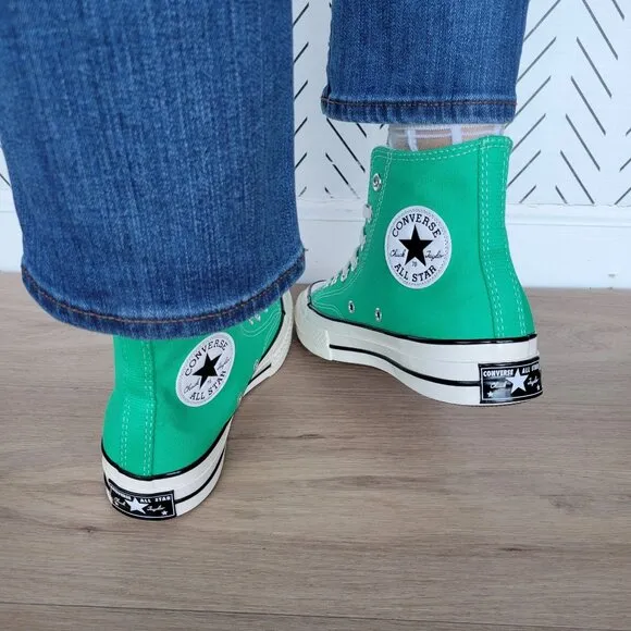 ⭐Converse Chuck Taylor All Star Hi Canvas Sz 7.5 Womens Shoes Apex Green A08613F