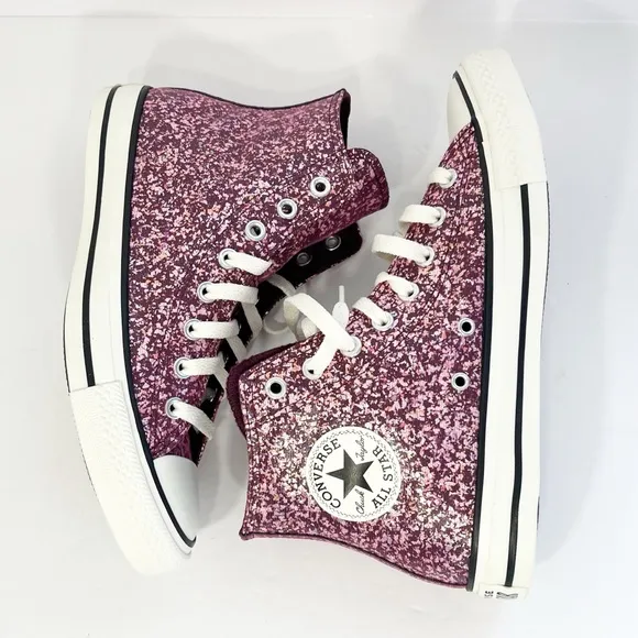 Converse Chuck Taylor All Star Hi Orchid Abyss Glitter Shoes Women's 9.5 A11137C