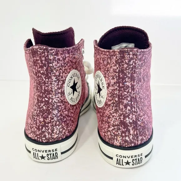 Converse Chuck Taylor All Star Hi Orchid Abyss Glitter Shoes Women's 9.5 A11137C