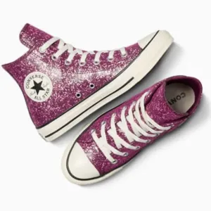 Converse Chuck Taylor All Star Hi Orchid Abyss Glitter Shoes Women's 9.5 A11137C