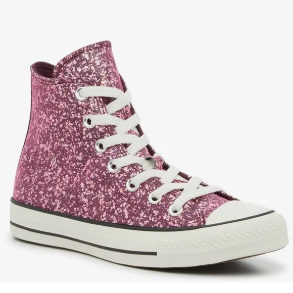 Converse Chuck Taylor All Star Hi Orchid Abyss Glitter Shoes Women's 9.5 A11137C
