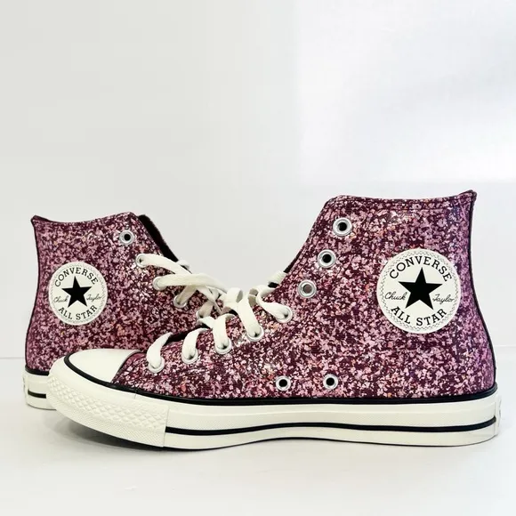Converse Chuck Taylor All Star Hi Orchid Abyss Glitter Shoes Women's 9.5 A11137C