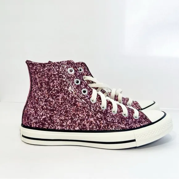 Converse Chuck Taylor All Star Hi Orchid Abyss Glitter Shoes Women's 9.5 A11137C