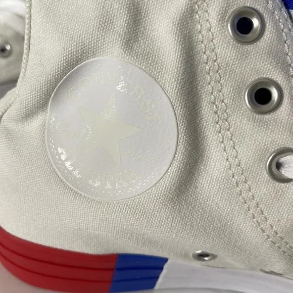 Converse Chuck Taylor All Star Hi Unisex Shoes White-Red-Blue *