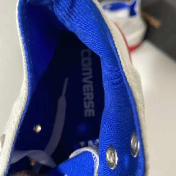 Converse Chuck Taylor All Star Hi Unisex Shoes White-Red-Blue *