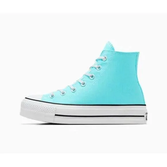 Converse Chuck Taylor All Star Lift Hi‎ Platform Shoes Cyan Blue Women's Size 9