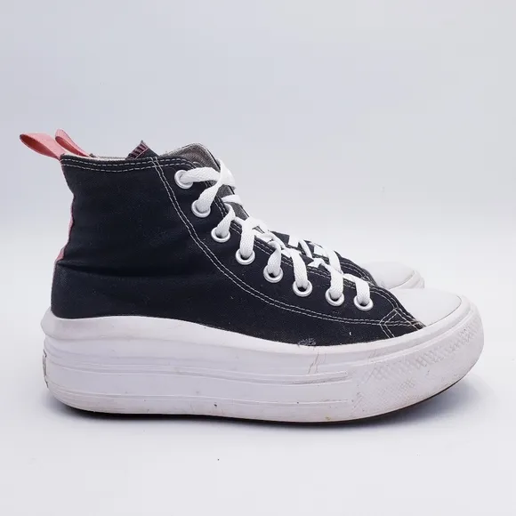 Converse Chuck Taylor All Star Move Hi Platform Sneakers Black Kids 6 Women' 8.5