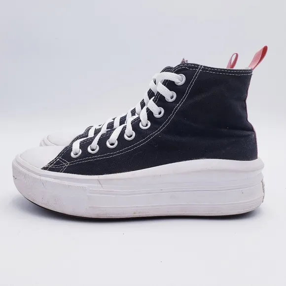 Converse Chuck Taylor All Star Move Hi Platform Sneakers Black Kids 6 Women' 8.5