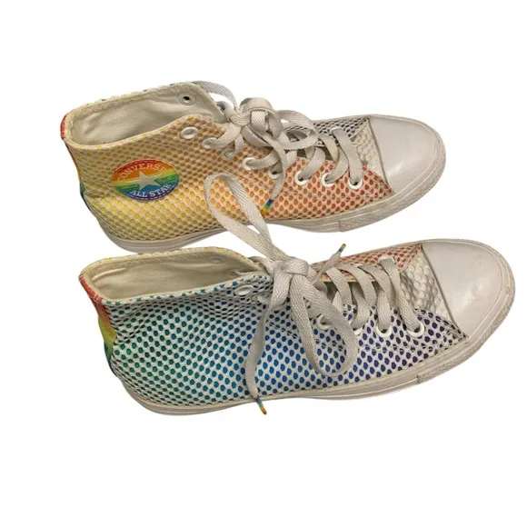 Converse Chuck Taylor All Star Pride Mesh High Top Sneakers - Size M7.5 W9.5