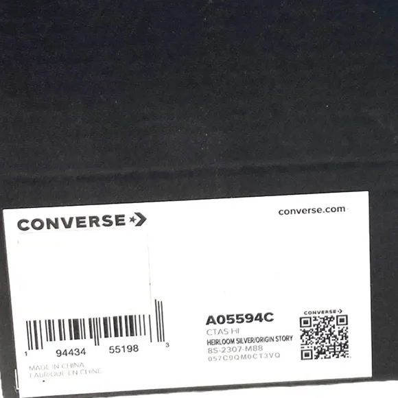 Converse Chuck Taylor High Leather Heirloom Silver Women's Casual Shoes A05594C