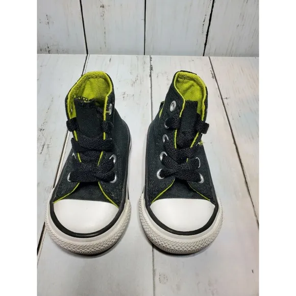 Converse Chuck Taylor High Top Shoes Infant Size 3 Dr. Seuss The Grinch Black