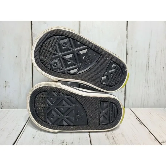 Converse Chuck Taylor High Top Shoes Infant Size 3 Dr. Seuss The Grinch Black