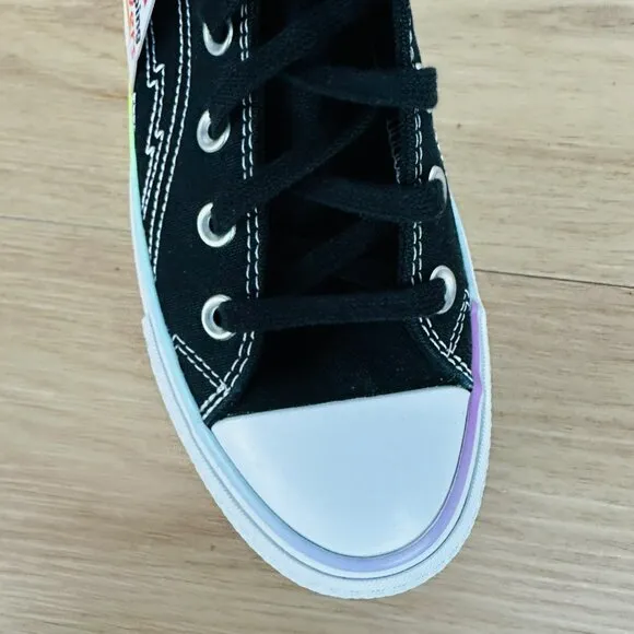 ❤️❤️Converse Chuck Taylor Lift Platform Pride Sz 10.5 Women Shoes Black A10218C