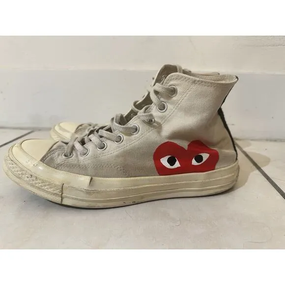 Converse Comme des Garçons Play x Chuck 70 2015 High Milk All Star Sz M 8 / W 10