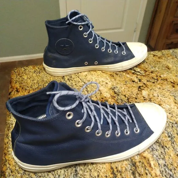 Converse CTAS High Top Leather Shoes Navy/Indigo Sz M10/W12 163338C