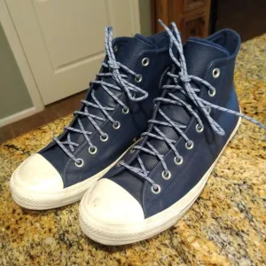 Converse CTAS High Top Leather Shoes Navy/Indigo Sz M10/W12 163338C