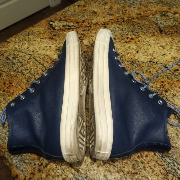 Converse CTAS High Top Leather Shoes Navy/Indigo Sz M10/W12 163338C