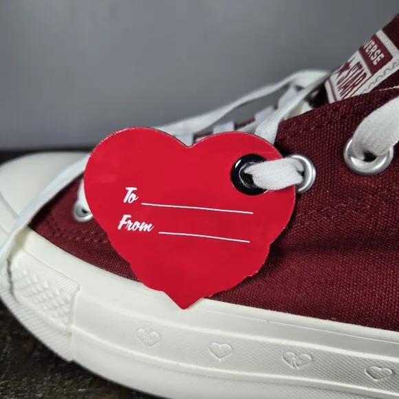 Converse CTAS Lift Heart Valentine's Day Womens 8 Shoes Park Red A13653C