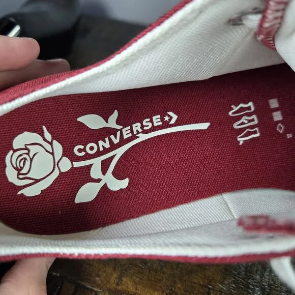Converse CTAS Lift Heart Valentine's Day Womens 8 Shoes Park Red A13653C