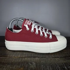 Converse CTAS Lift Heart Valentine's Day Womens 8 Shoes Park Red A13653C