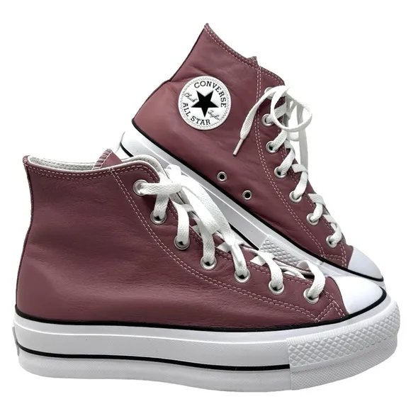 Converse Ctas Lift Platform Leather Pink High Top Women Size Shoes Skate A07858C