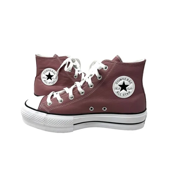 Converse Ctas Lift Platform Leather Pink High Top Women Size Shoes Skate A07858C