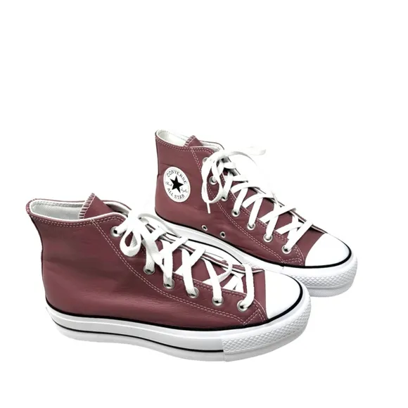 Converse Ctas Lift Platform Leather Pink High Top Women Size Shoes Skate A07858C