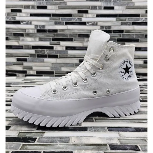 Converse CTAS Lugged 2.0 White Women's Hi-Top Platform Shoes Size 9.5