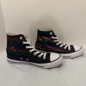 Converse High Top Sneaker Metallic Rainbow All Star Womens Chuck Taylor 565395F