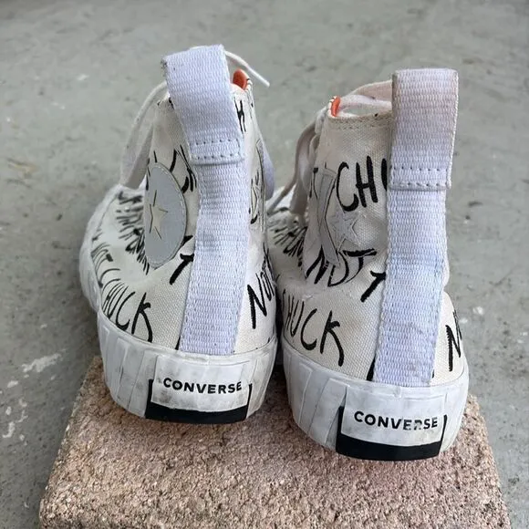 Converse High-Top Sneakers with Graphic Text UNT1TL3D