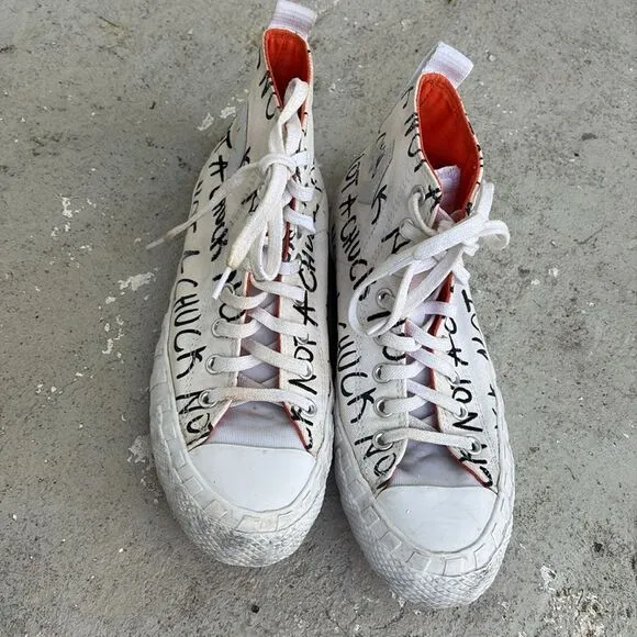 Converse High-Top Sneakers with Graphic Text UNT1TL3D