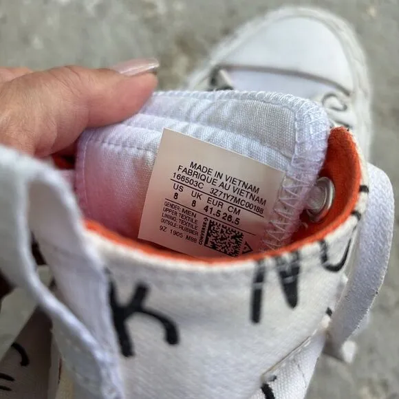 Converse High-Top Sneakers with Graphic Text UNT1TL3D
