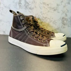 Converse Jack Purcell two-tone high tops Unisex size 9.5 Men’s 11 Women’s Brown