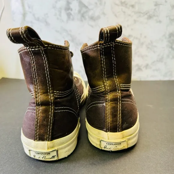 Converse Jack Purcell two-tone high tops Unisex size 9.5 Men’s 11 Women’s Brown