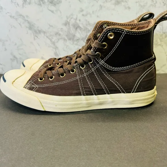 Converse Jack Purcell two-tone high tops Unisex size 9.5 Men’s 11 Women’s Brown