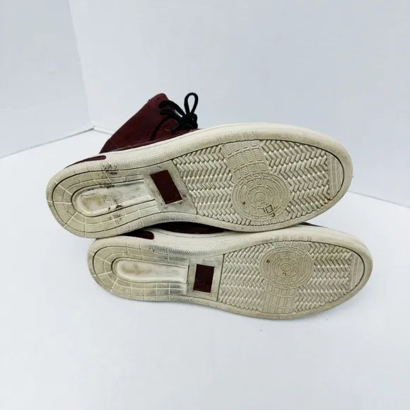 Converse - John Varvatos Weapon Dark Red Leather High Top Shoes